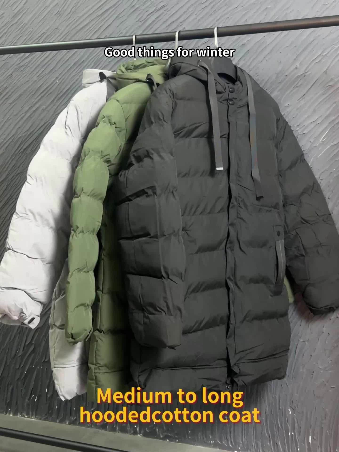 Warme Winterjacke mit Kapuze und langem Design für Herren | Ideal für den Winter