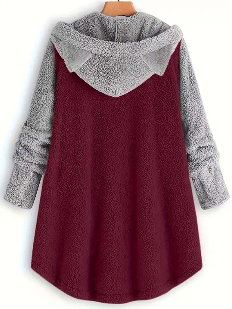 Weiche Fleece-Winterjacke für Frauen
