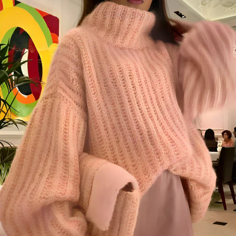 Weicher Langarm-Winterpullover für Frauen