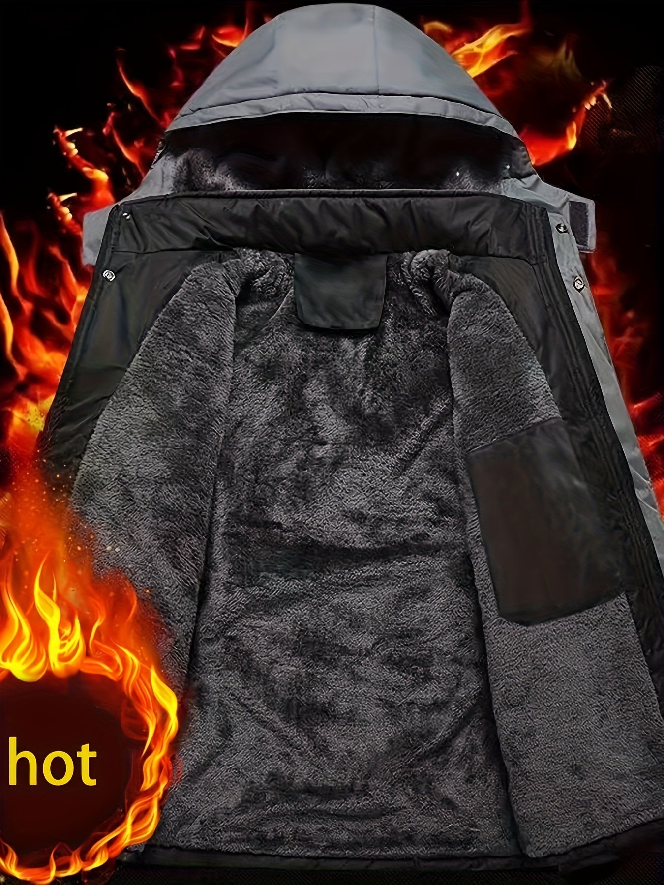 Wasserabweisende Jacke mit Fleecefutter für Herren | Ideal für den Winter