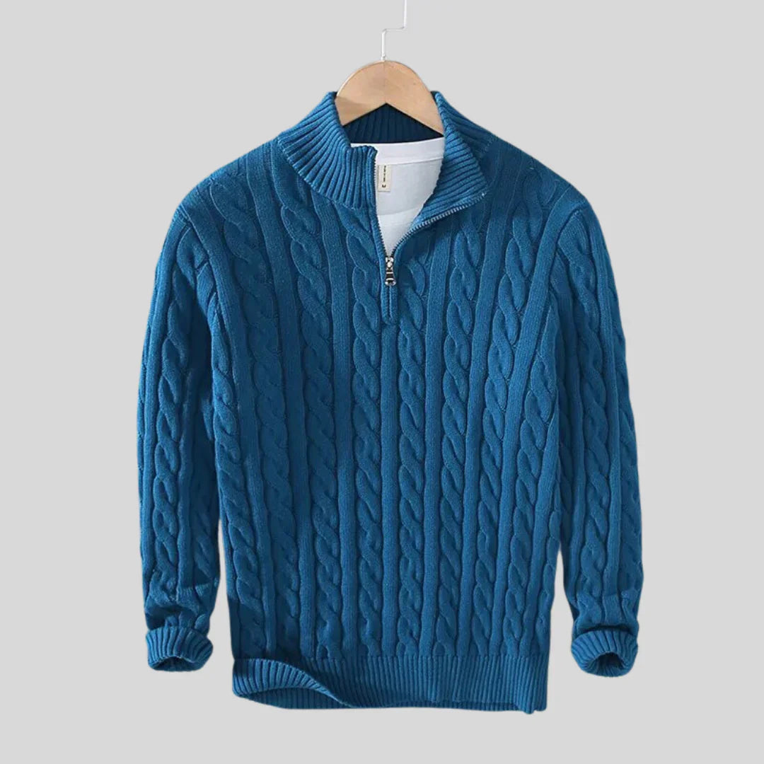 Alessandro™ - Pullover mit Zopfmuster und Reißverschluss