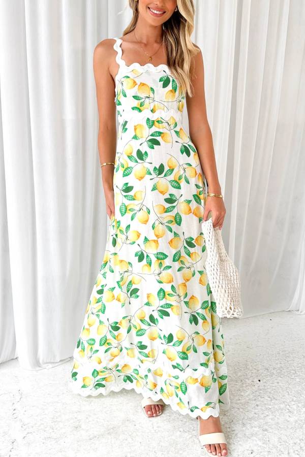 Ariana® | Zitronenwein-Maxikleid