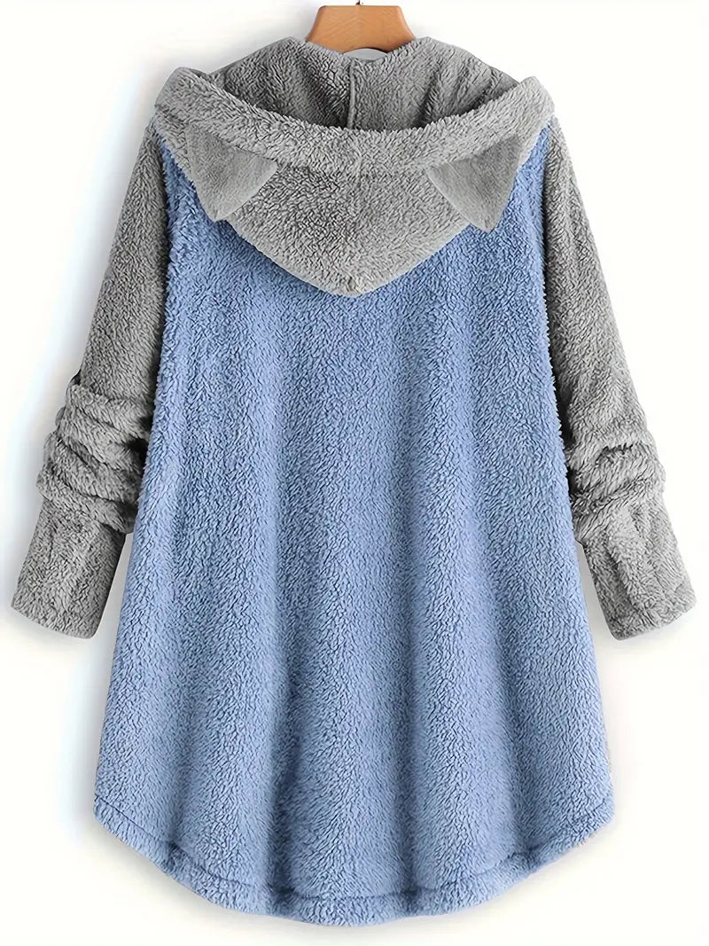 Weiche Fleece-Winterjacke für Frauen