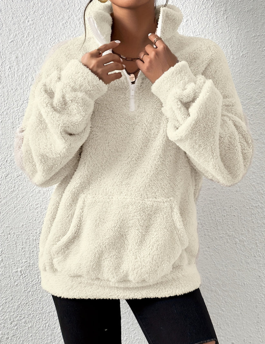 Warmer Fleece-Winterpullover Für Höchsten Kälteschutz Für Frauen