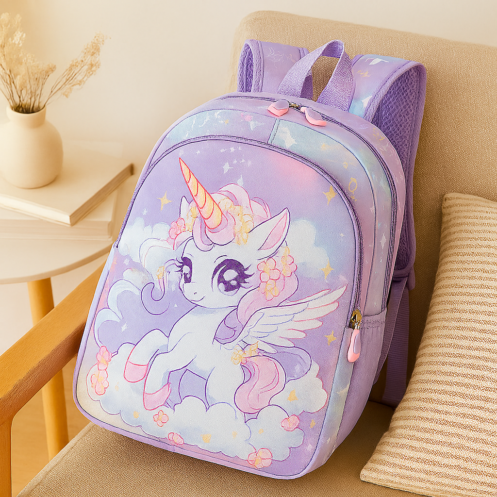 2025 Prinzessinnen-Rucksack für Mädchen – Leichte, faltbare Tasche mit süßem Wolken-Design