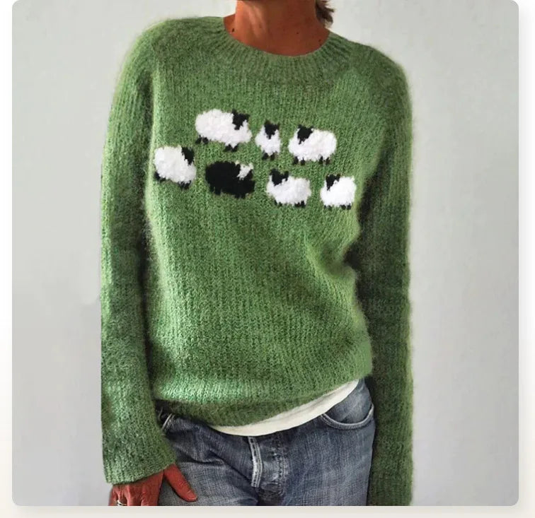AMÉLIE - RETRO STRICKPULLOVER GEMÜTLICH