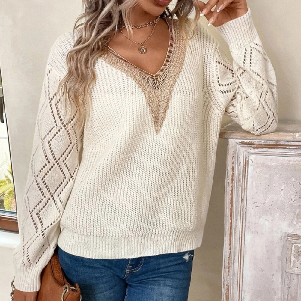 Warmer Strickpullover für Frauen