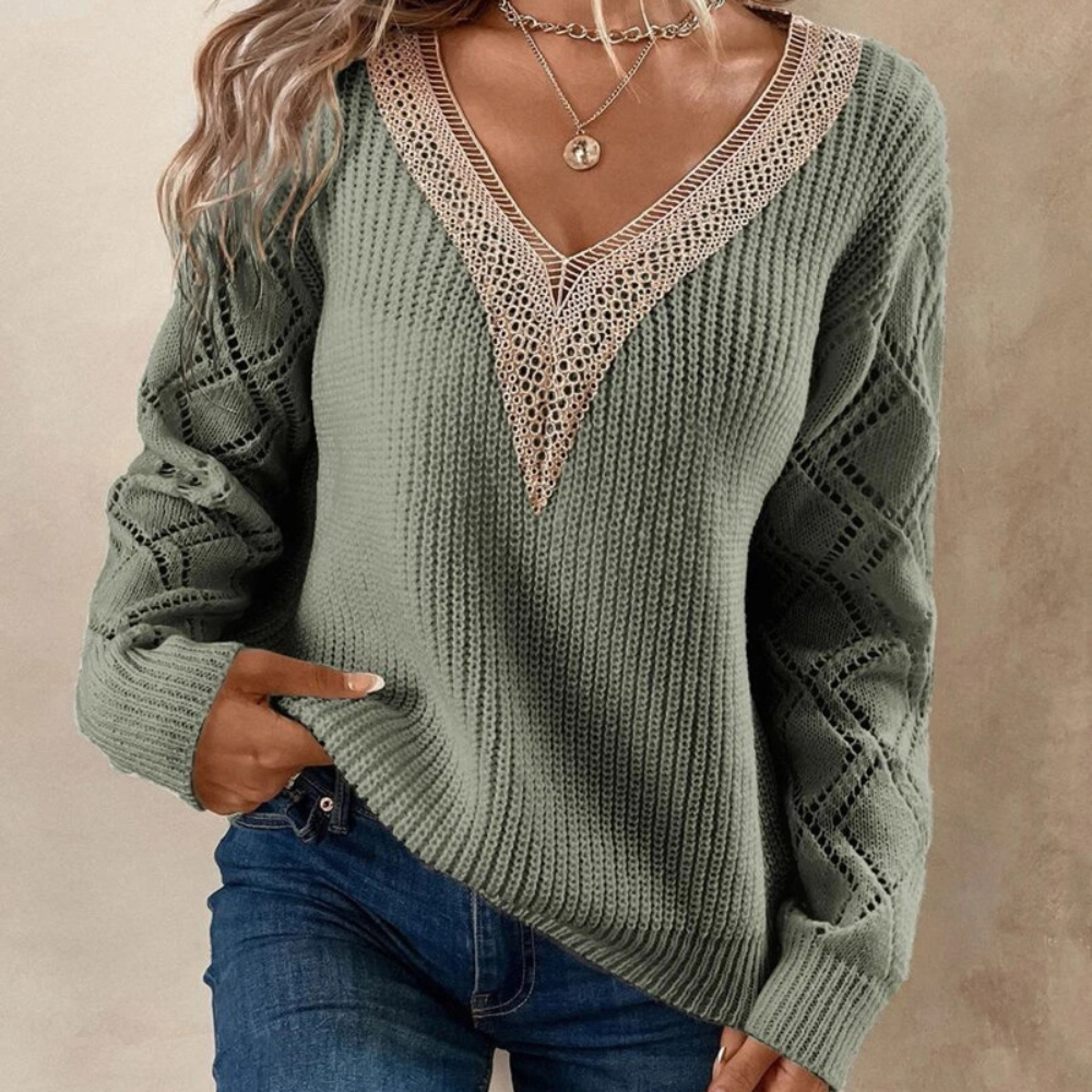 Warmer Strickpullover für Frauen