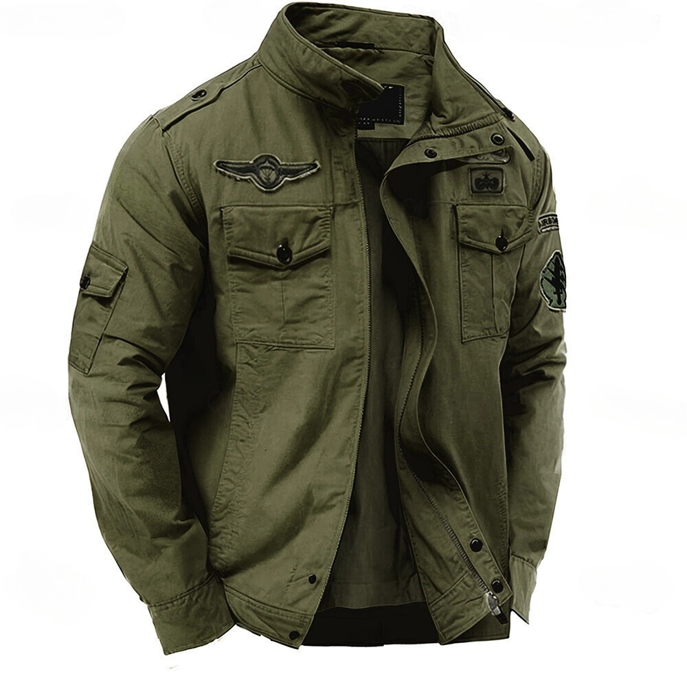 Alpha - Herrenjacke, Baumwolle, Schulterriemen und Taschen
