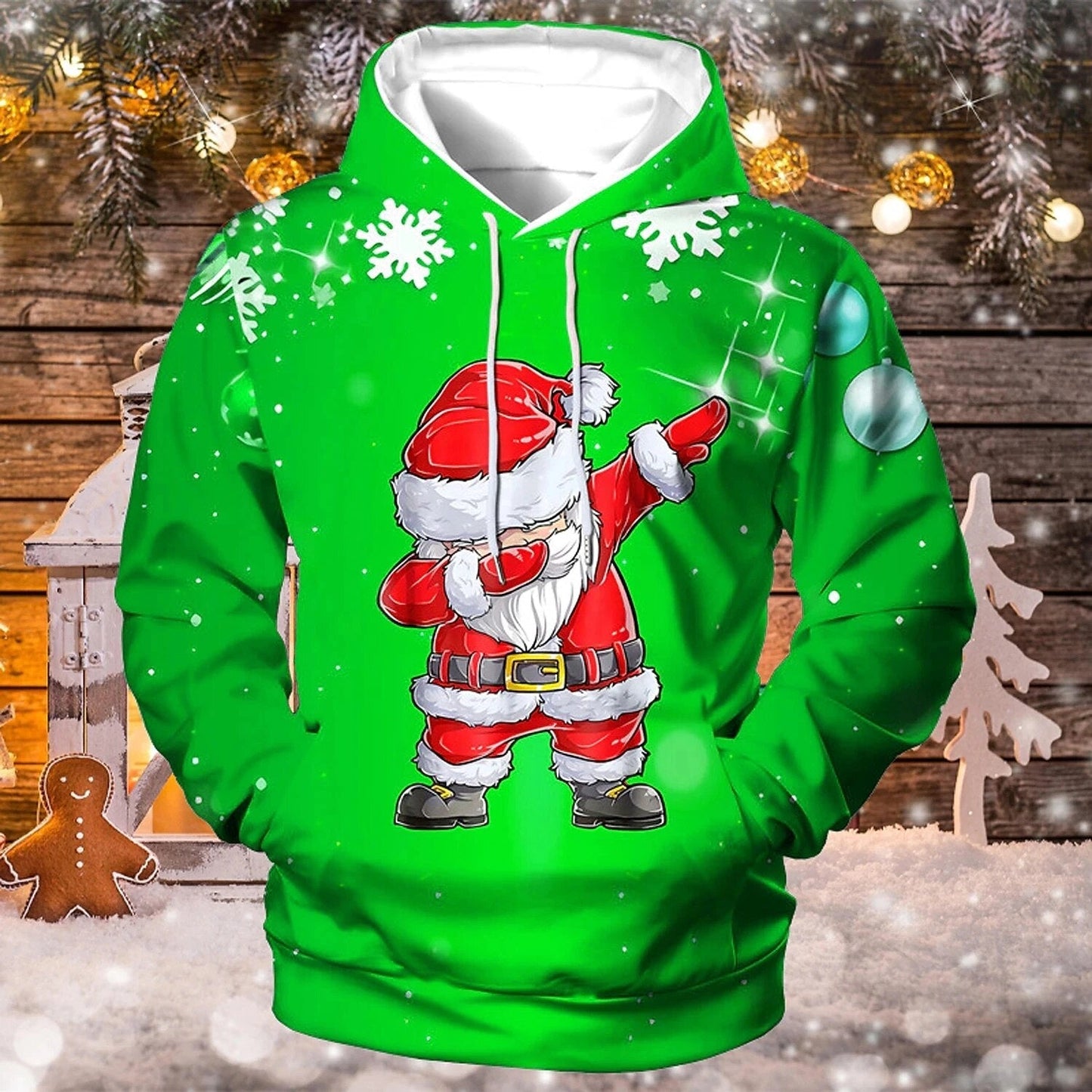 Weihnachtspullover mit Kapuze für Männer
