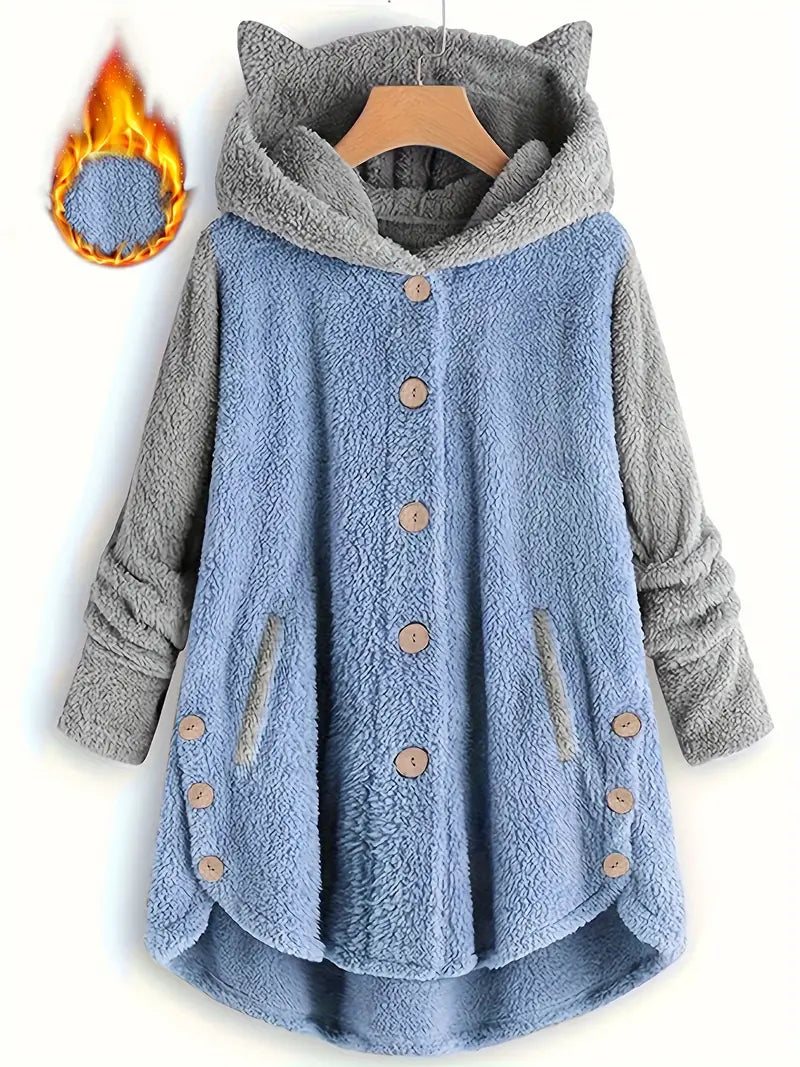 Weiche Fleece-Winterjacke für Frauen
