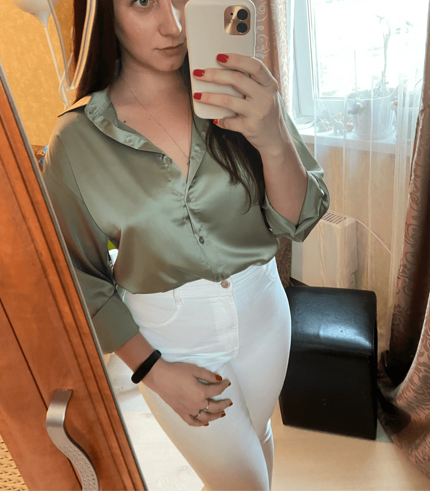 Arilda® | Satin-Seidenbluse