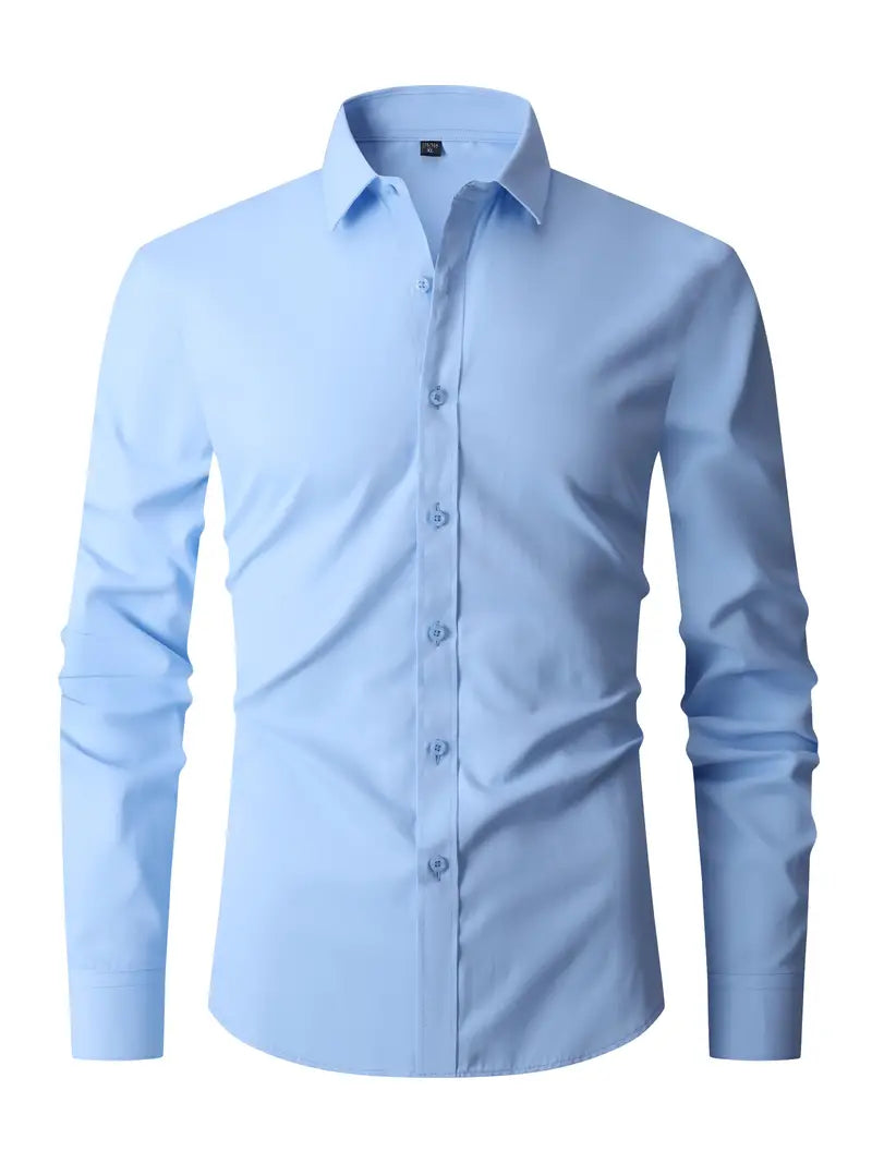 William | Halbformelles Langarmhemd für Herren | Elegant, vielseitig & bequem