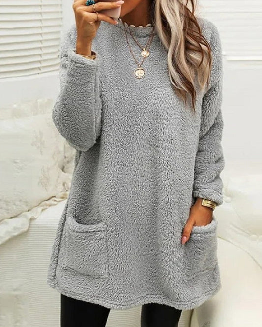Warmer Fleece-Pullover Für Gemütlichen Alltagskomfort Für Frauen