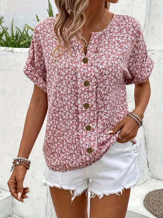 Antiope® | Geblümte Bluse mit Knopfverschluss