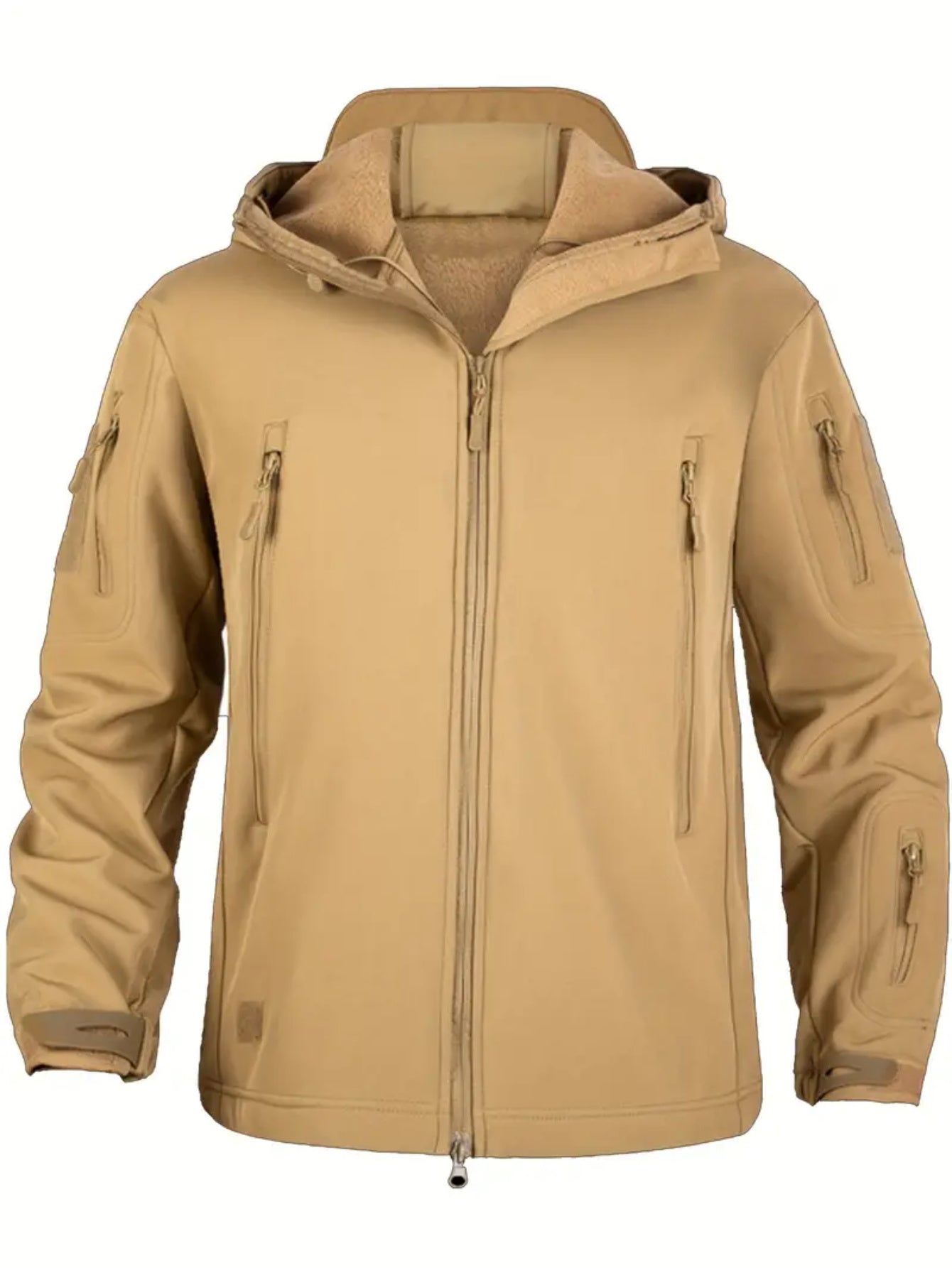 Wasserdichte Einfarbige Winddichte Kapuzen Outdoor Jacke für Herren | Perfekt für Outdoor-Aktivitäten