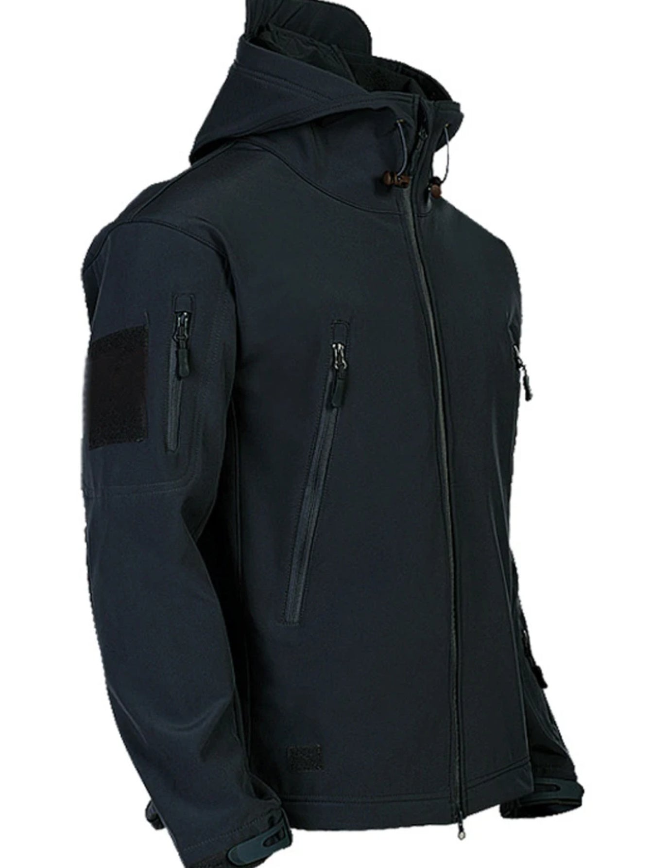 Wasserdichte Einfarbige Winddichte Kapuzen Outdoor Jacke für Herren | Perfekt für Outdoor-Aktivitäten