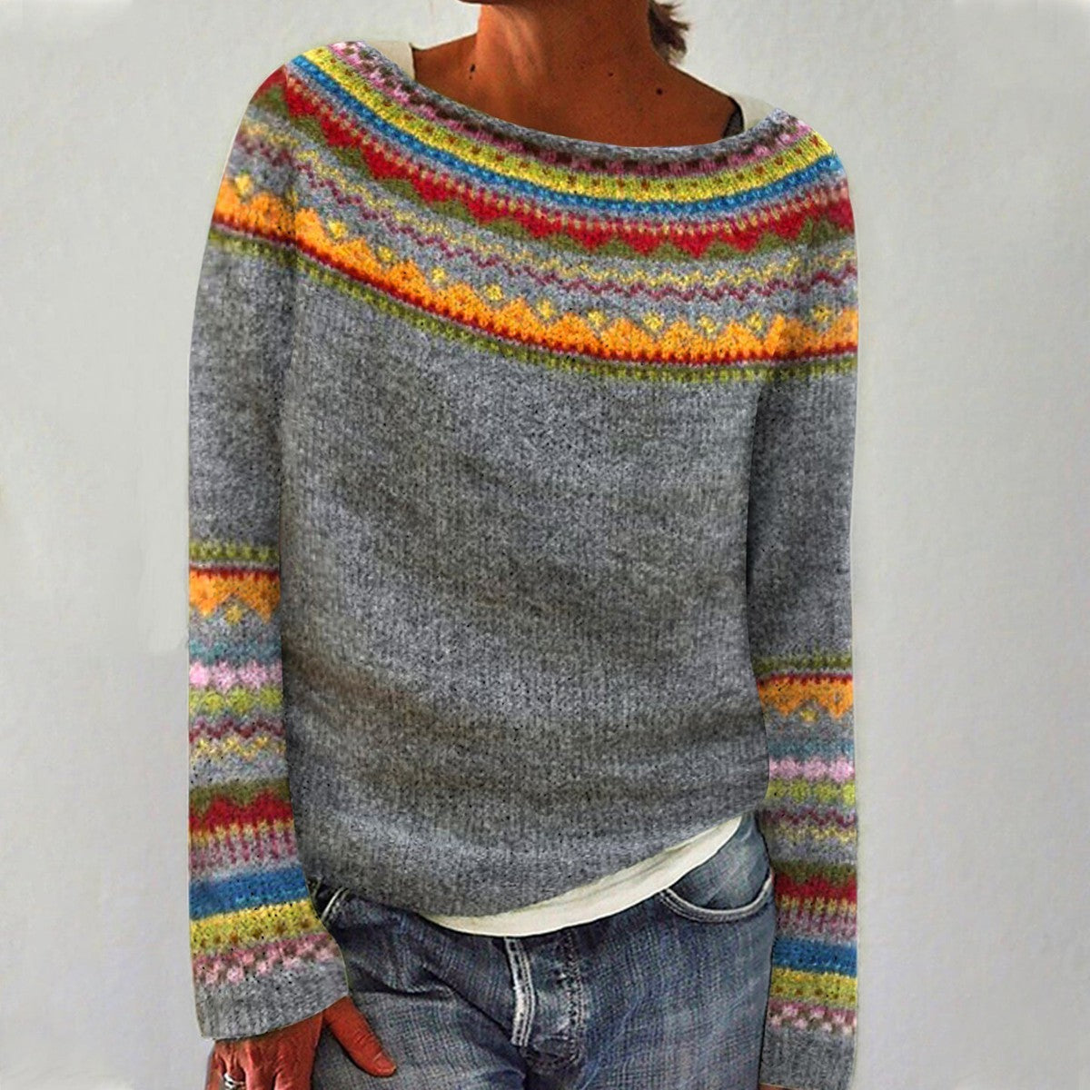 AMÉLIE - RETRO STRICKPULLOVER GEMÜTLICH