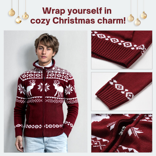 Weihnachts-Winter-Pullover und Strickjacke für Männer