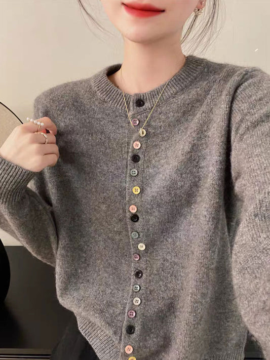ADELA - GESTICKTER CARDIGAN