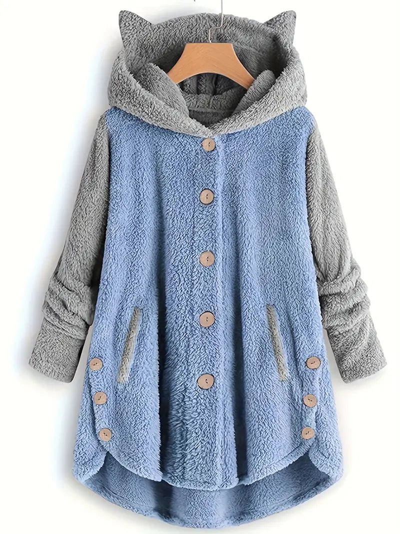 Weiche Fleece-Winterjacke für Frauen