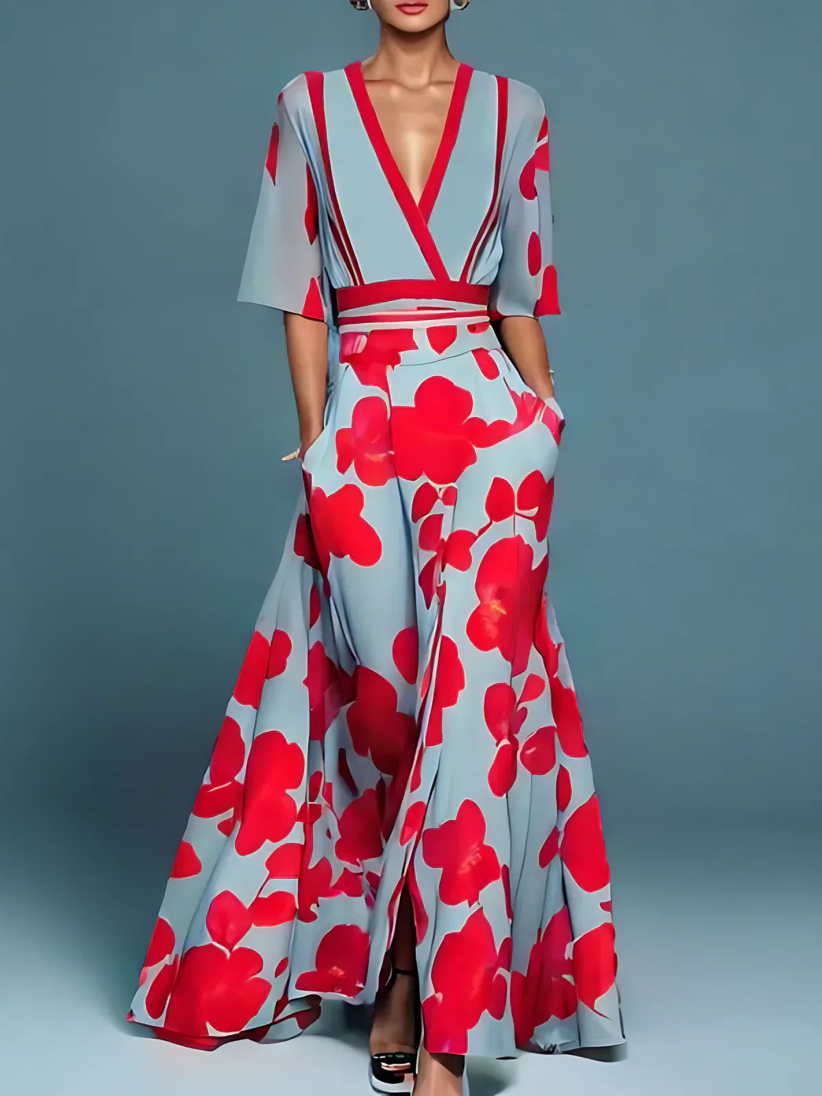 Zilvara | Elegantes Kleid mit Blumenmuster