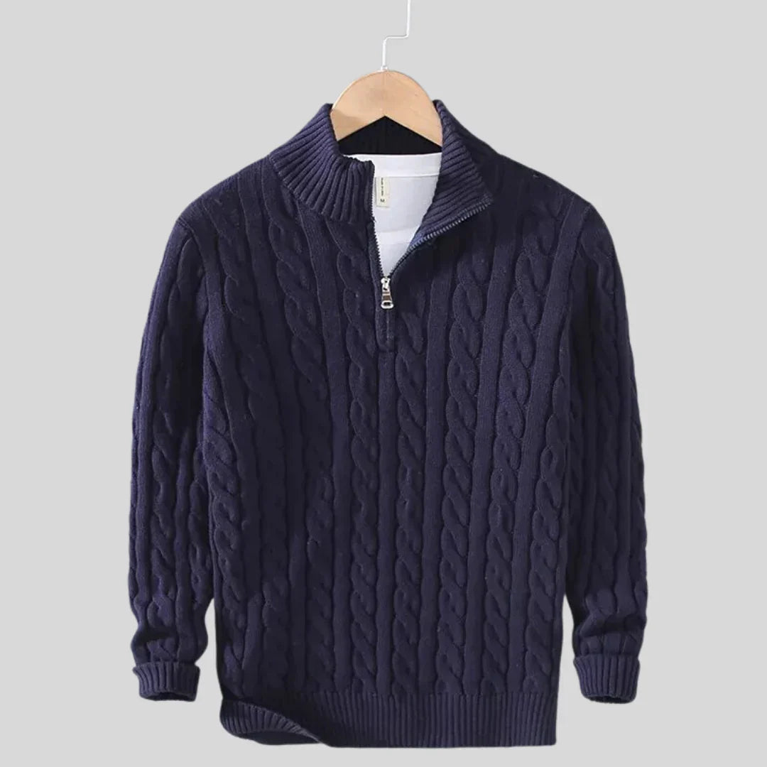 Alessandro™ - Pullover mit Zopfmuster und Reißverschluss