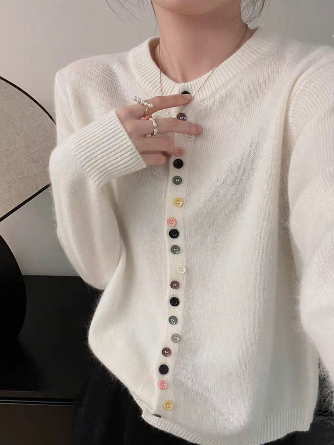 ADELA - GESTICKTER CARDIGAN