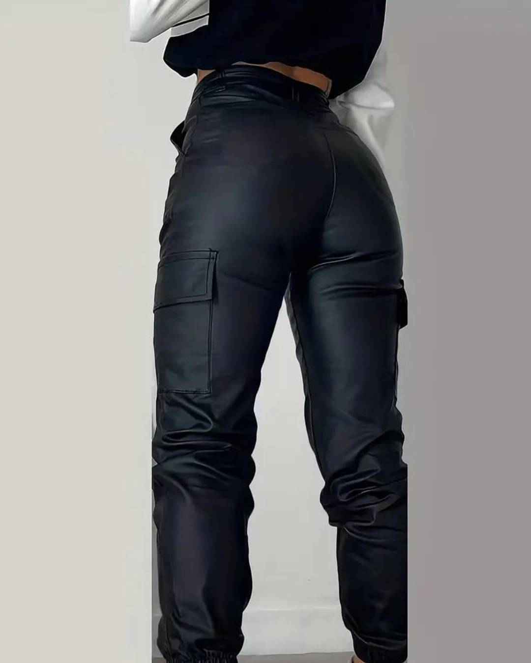 Yolanda® | Leder-Cargohose