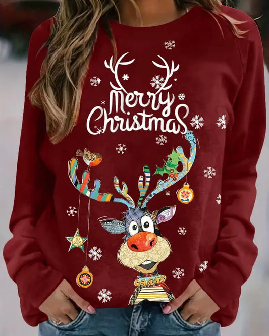 Weihnachtlicher Winterpullover für Damen