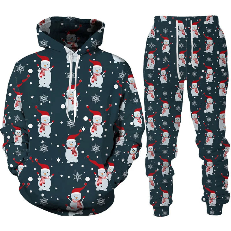 Zweiteiliges Weihnachts-Winter-Set für Herren