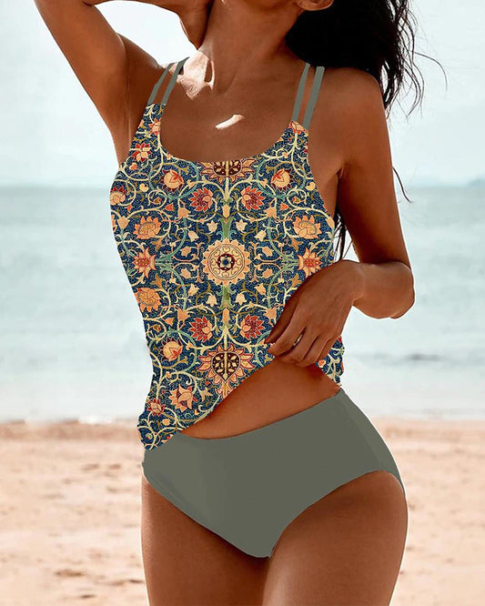 Amelie - Tankini mit Druck und Doppel Träger