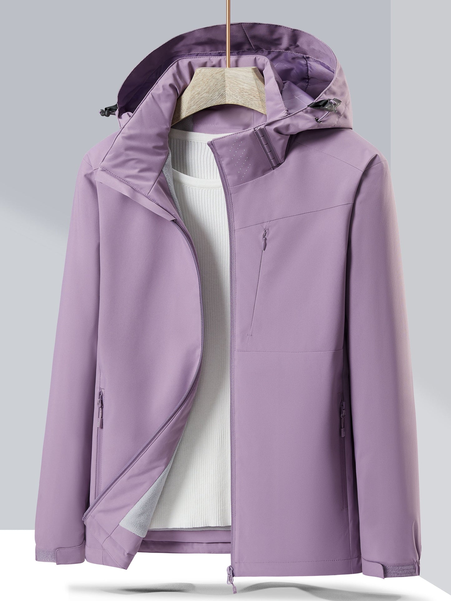 Wasserdichte Hooded Winterjacke mit Polar Fleece für Damen | Ideal für den Winter