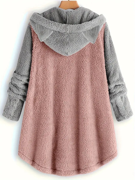 Weiche Fleece-Winterjacke für Frauen