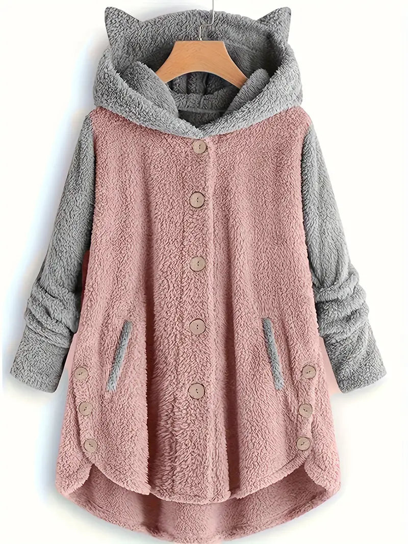 Weiche Fleece-Winterjacke für Frauen
