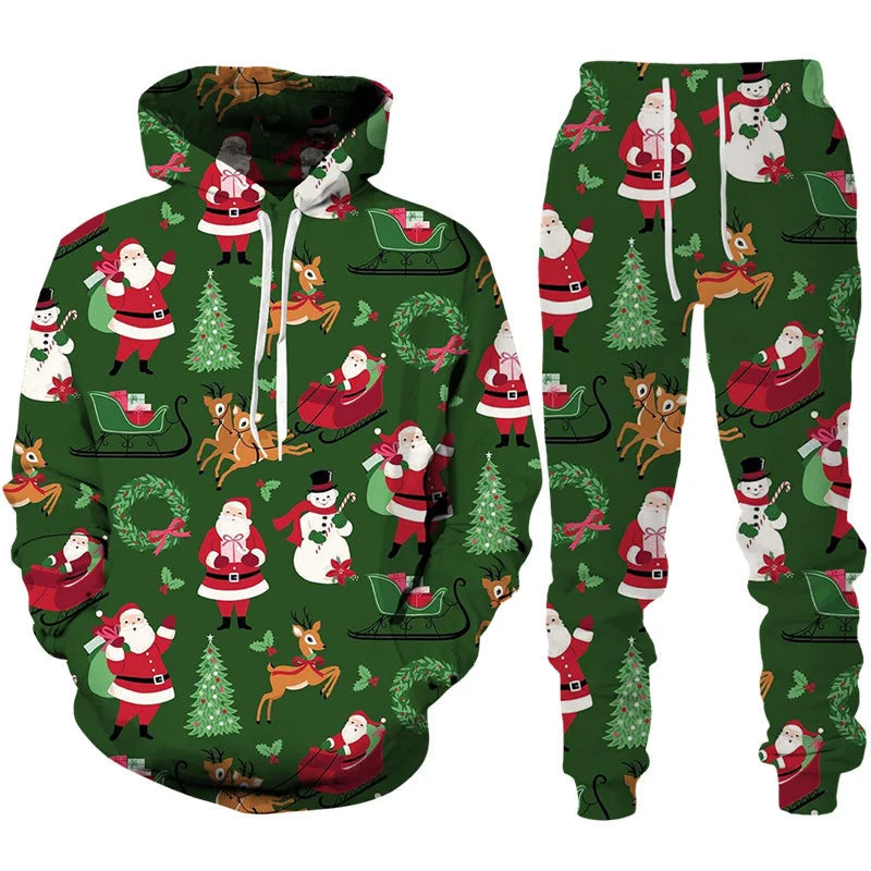 Zweiteiliges Weihnachts-Winter-Set für Herren