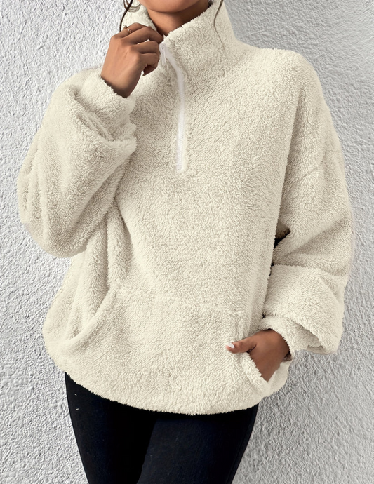 Warmer Fleece-Winterpullover Für Höchsten Kälteschutz Für Frauen