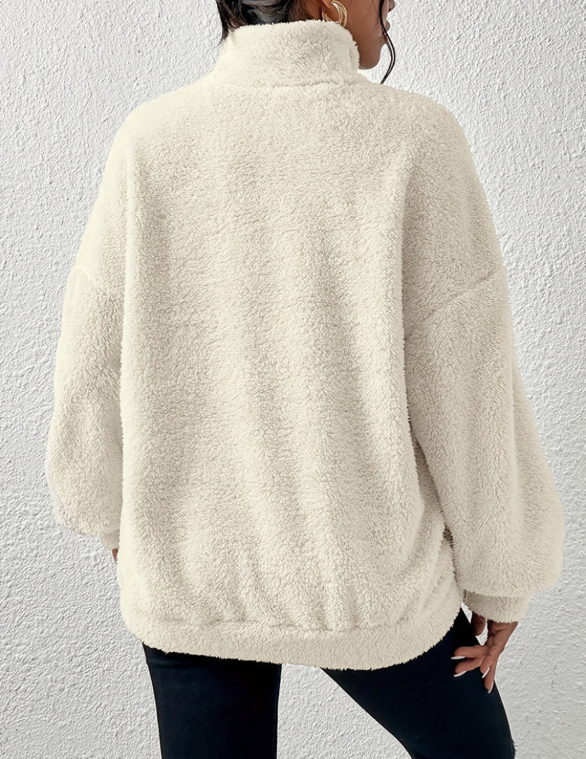 Warmer Fleece-Winterpullover Für Höchsten Kälteschutz Für Frauen