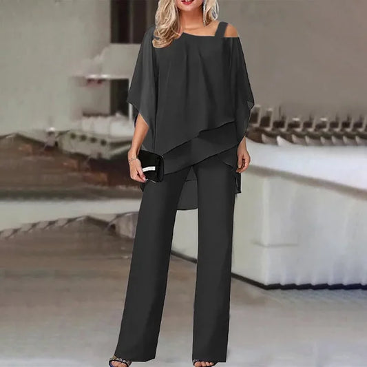 Alaine –  Elegantes zweiteiliges Chiffon-Set