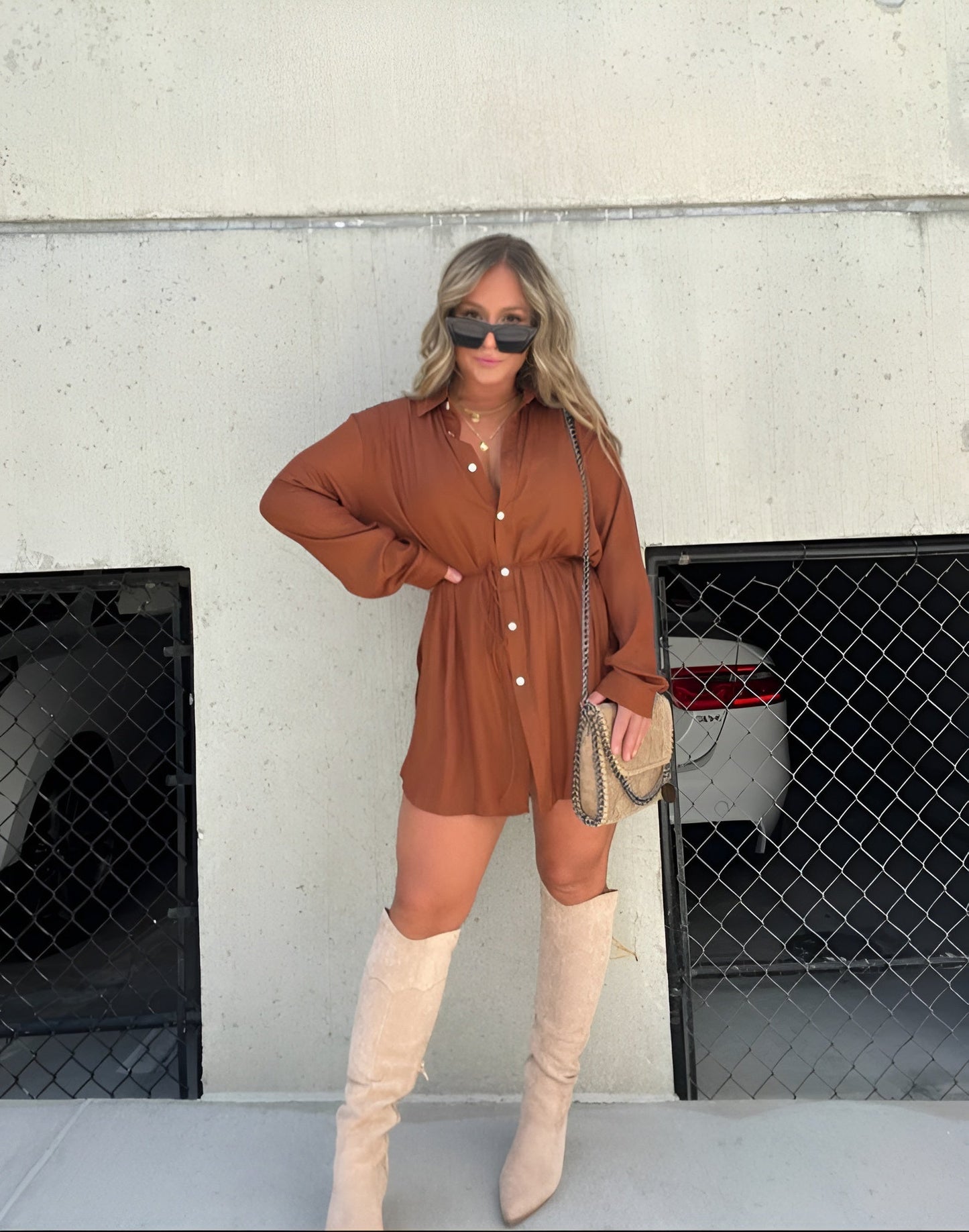 Amelie | Chic Satin Jumpsuit Dress
