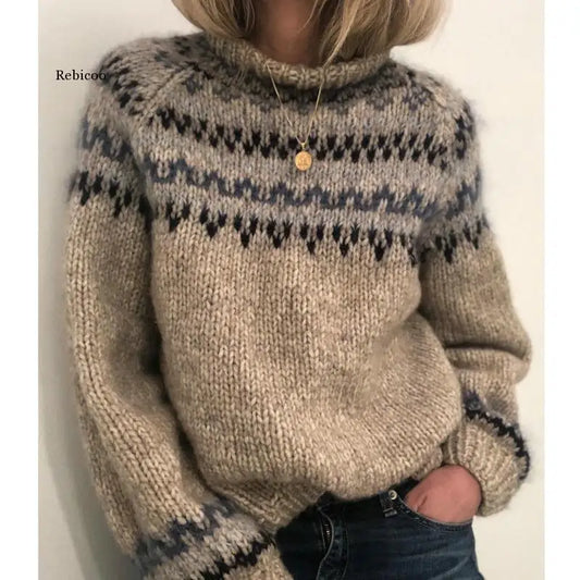 Warmer Loose Fit Pullover für Frauen