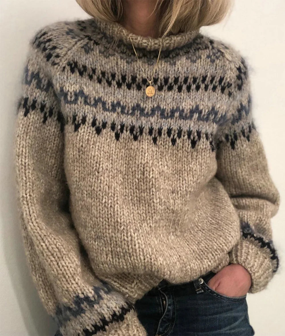 Warmer Loose Fit Pullover für Frauen