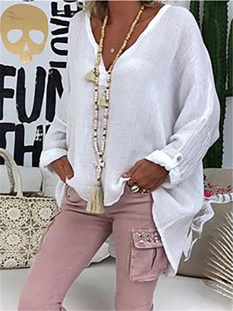 Zilvara | Luftige Oversized Bluse