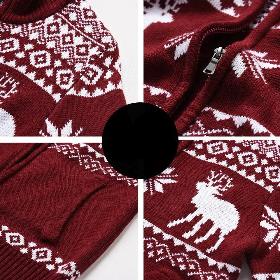 Weihnachts-Winter-Pullover und Strickjacke für Männer