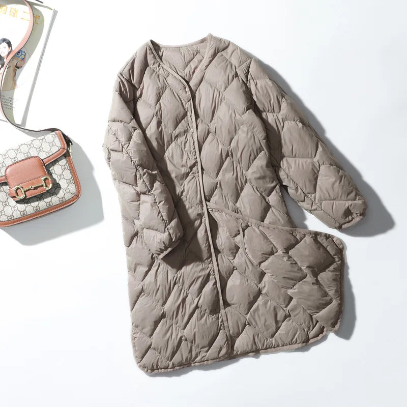 Warmer gesteppter Wintermantel für Frauen
