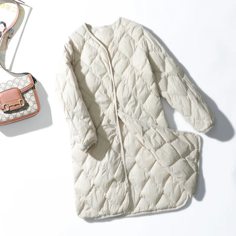 Warmer gesteppter Wintermantel für Frauen