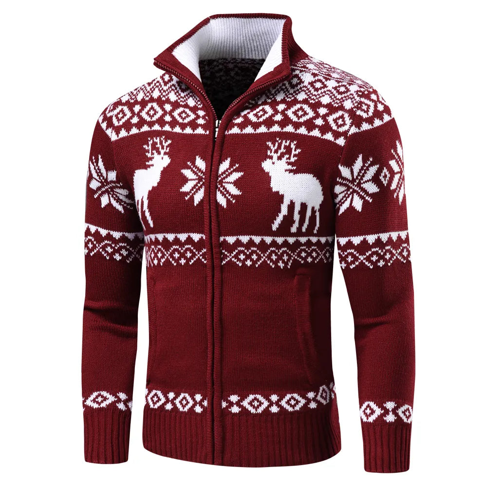 Weihnachts-Winter-Pullover und Strickjacke für Männer