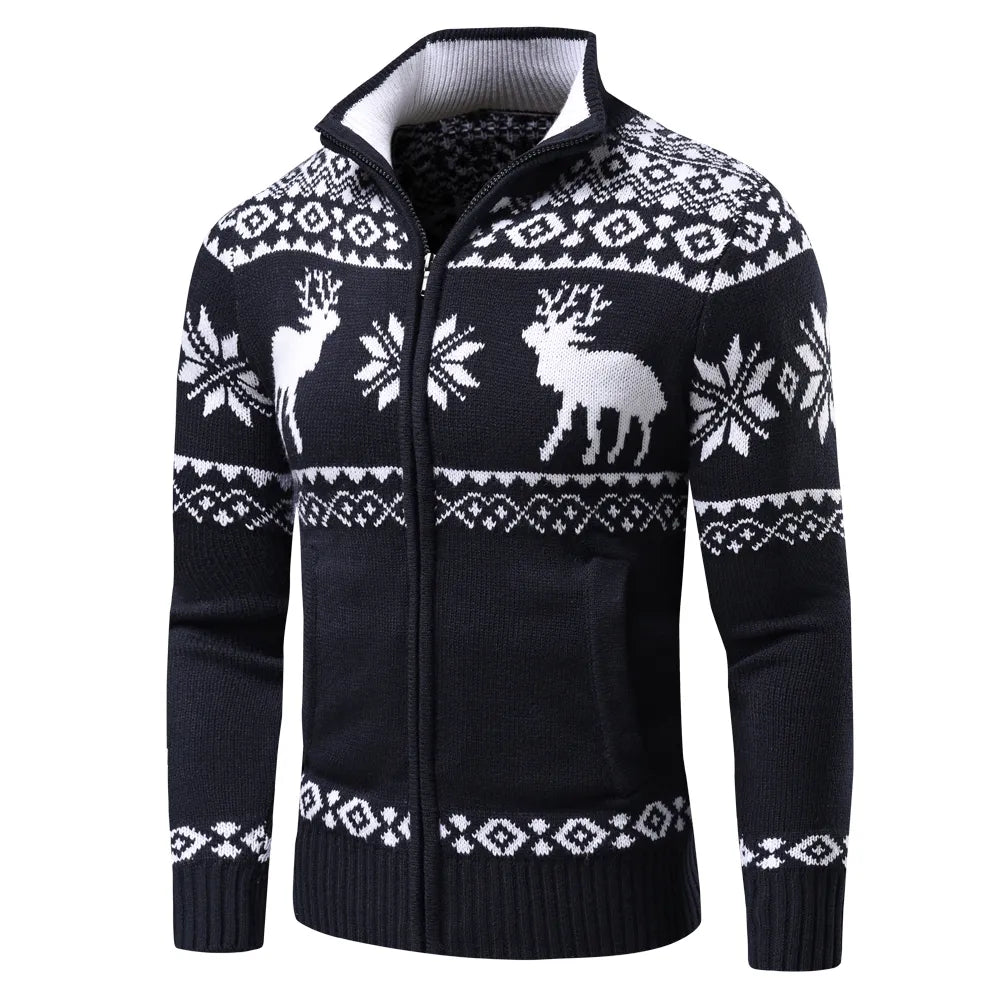 Weihnachts-Winter-Pullover und Strickjacke für Männer