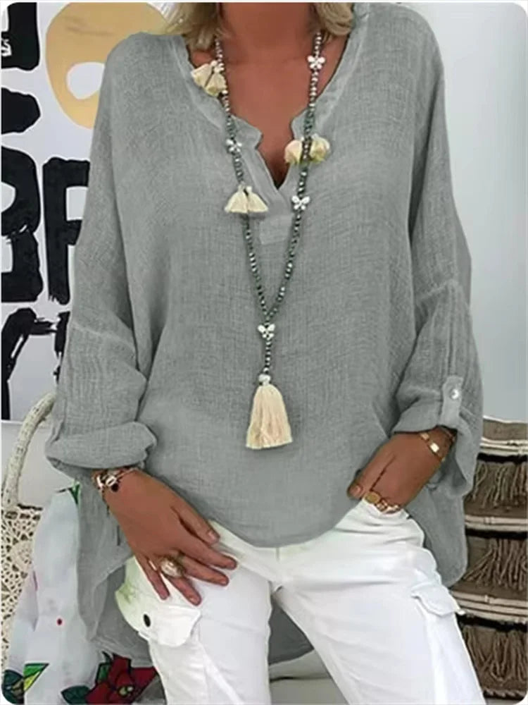 Zilvara | Luftige Oversized Bluse
