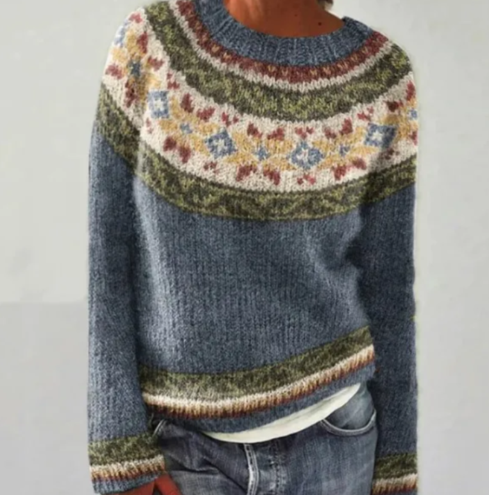 AMÉLIE - RETRO STRICKPULLOVER GEMÜTLICH